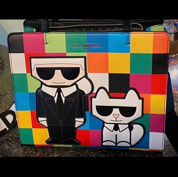 NWT Karl Lagerfeld Maybelle Satchel Multi Color - Picture 2 of 9
